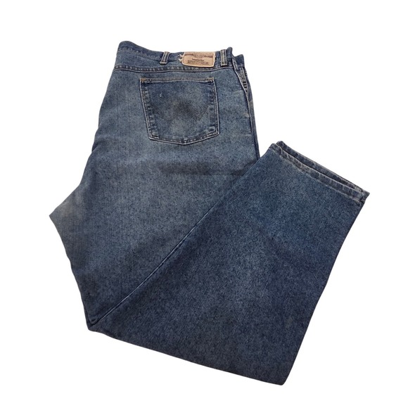 Wrangler Other - Wrangler Rugged Wear Mens Relaxed Fit Straight Leg Jeans Blue Denim 46x30